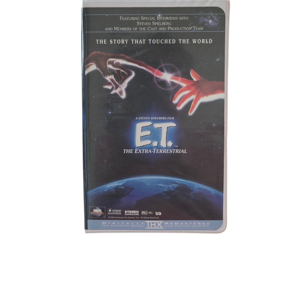 E.T. The Extra-Terrestrial VHS Tape Steven‎ Spielberg Remastered Sci-Fi Movie